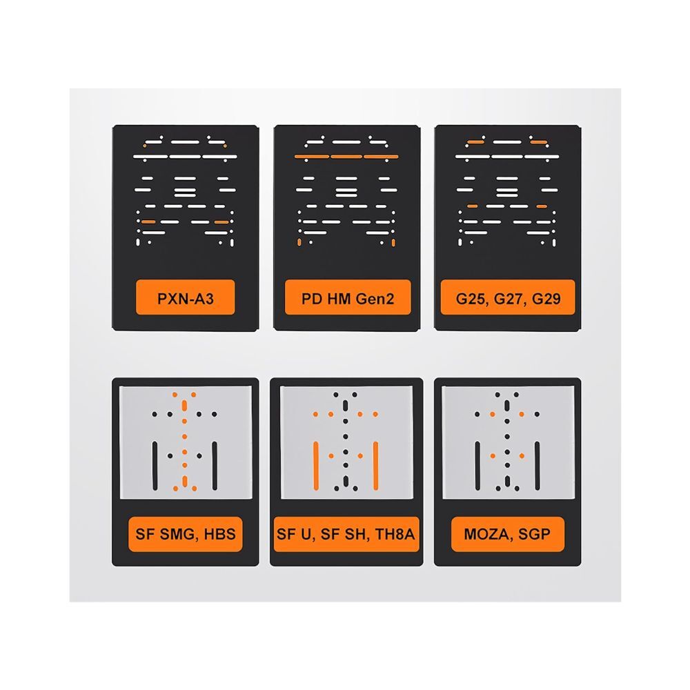 PXN A11 shifter plate hole patterns for PXN, Logitech, Fanatec and MOZA shifters