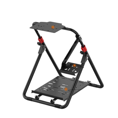 PXN A9 Sim Racing Wheel Stand in black with red height adjustment collars