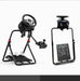PXN A9 unfolded with wheel, pedals and shifter beside the folded stand