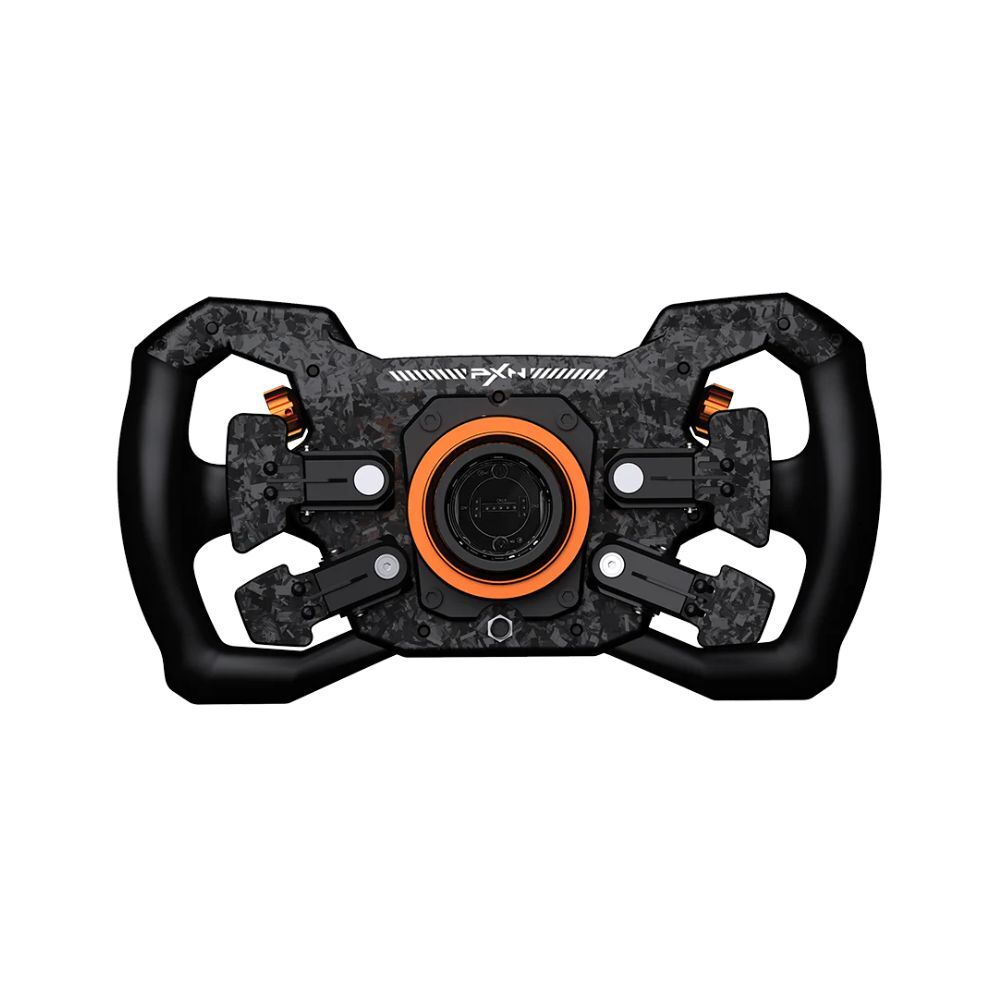 PXN GT ONE rear view with four carbon fibre paddle shifters