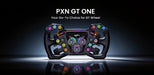 PXN GT ONE GT steering wheel hero image with RGB lighting