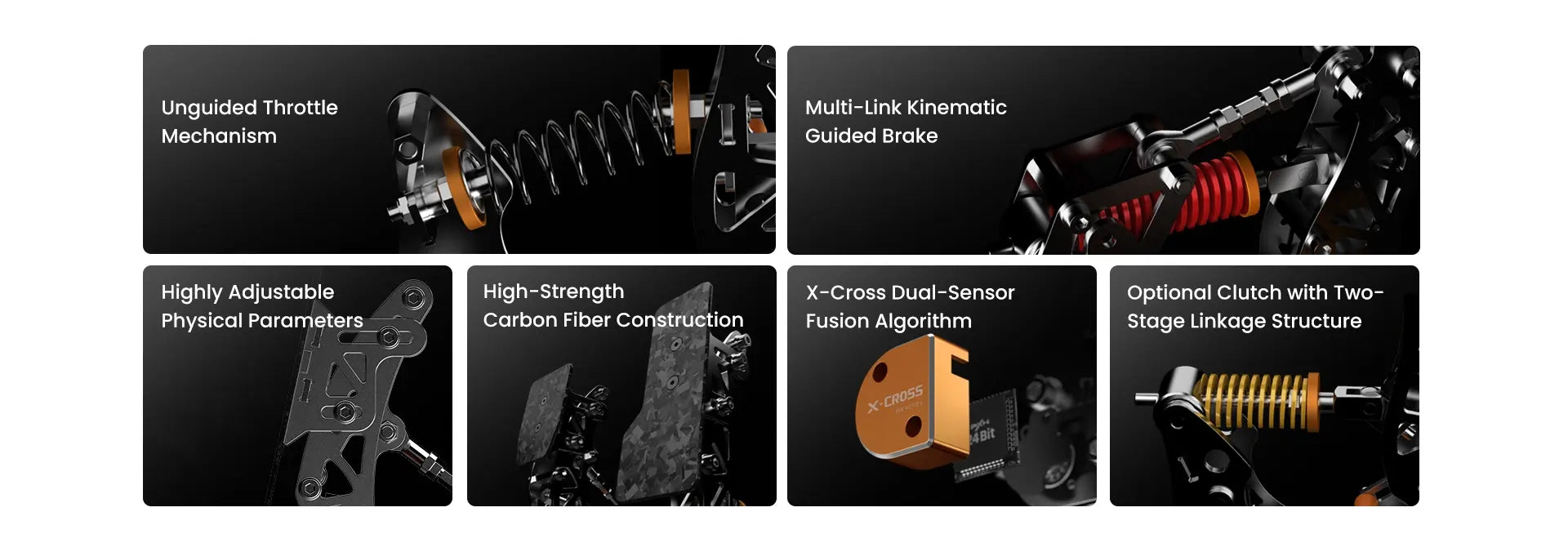 PXN Vector X sim racing pedal set feature summary