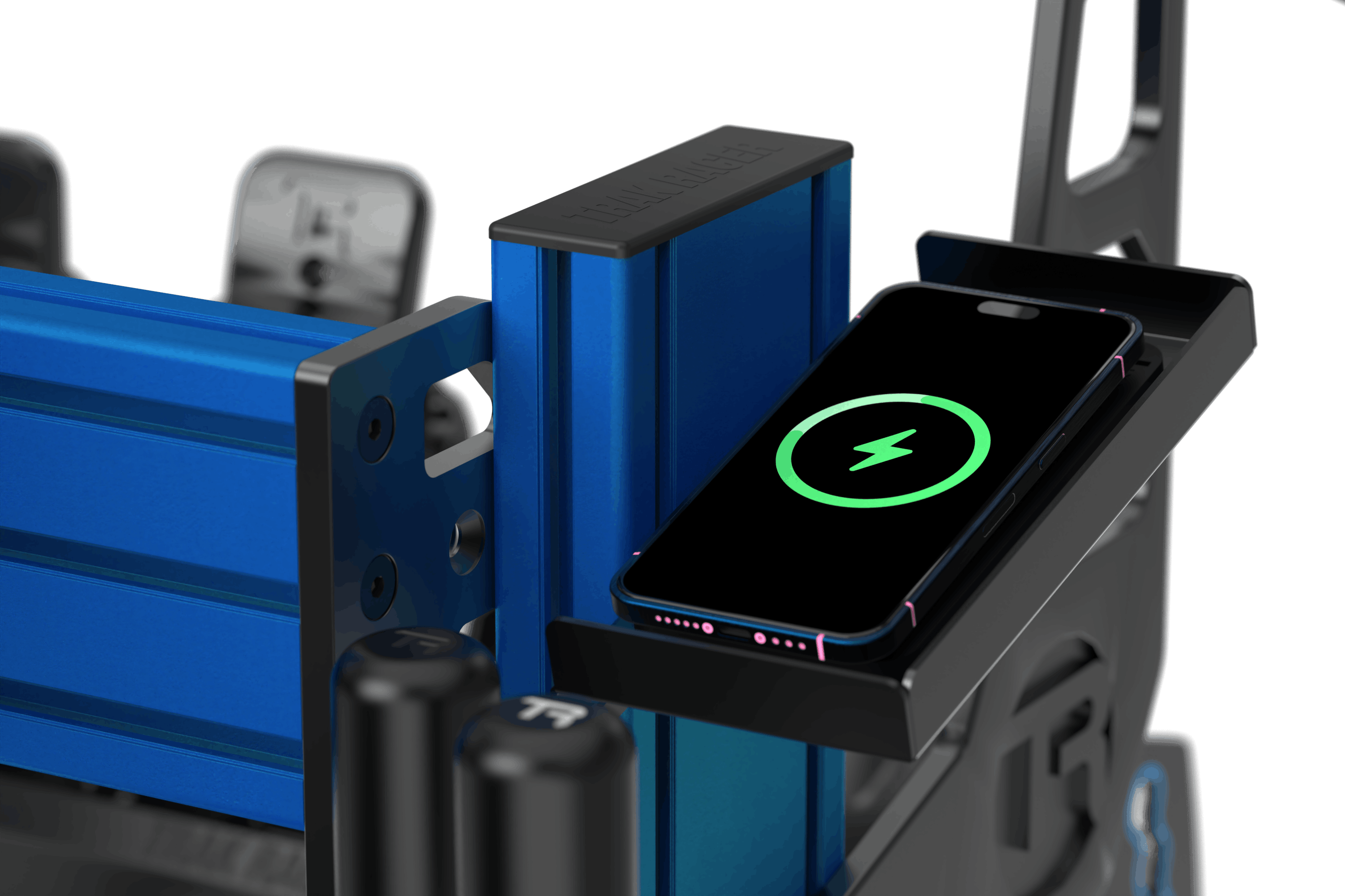 Trak Racer BWT Alpine F1 Team TRA Hybrid Racing Simulator, wireless phone charger detail
