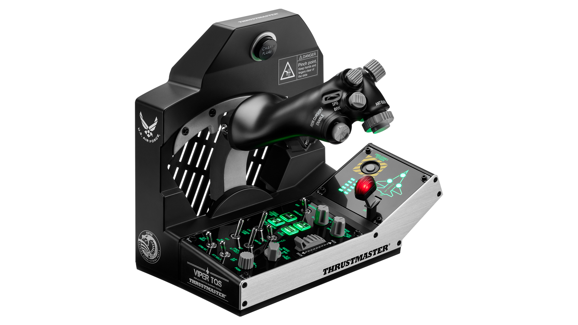 Viper TQS throttle and Viper Panel at an angle