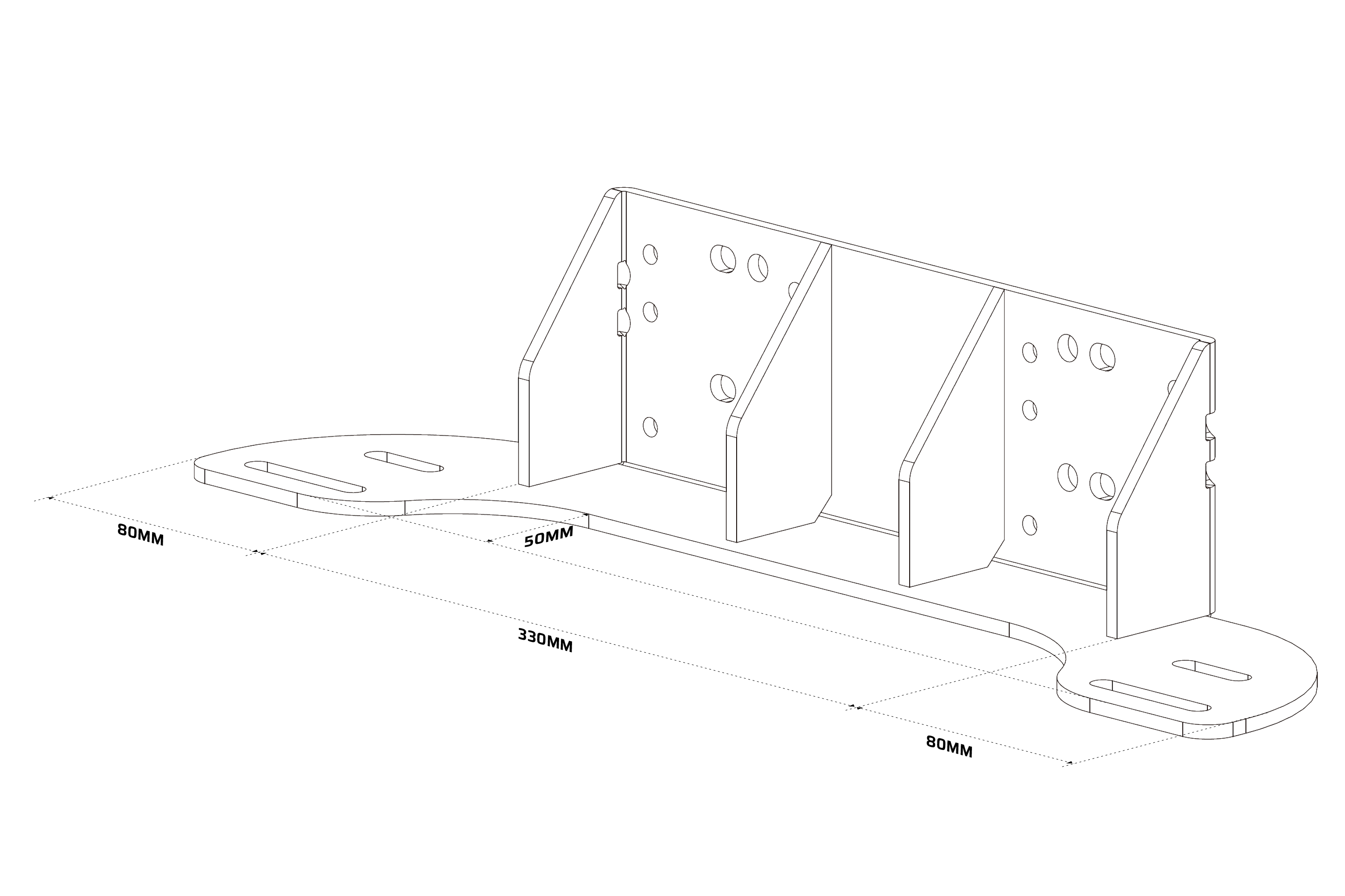 Trak Racer QS-BT1 Seat Belt Tensioner Bracket, shown with a Qubic wheelbase