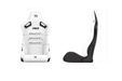Trak Racer RE2 Reclining Sim Racing Seat (White Diamond Stitch), dimensioned drawing with measurements