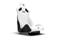 Trak Racer RE2 Reclining Sim Racing Seat (White Diamond Stitch), hero product view
