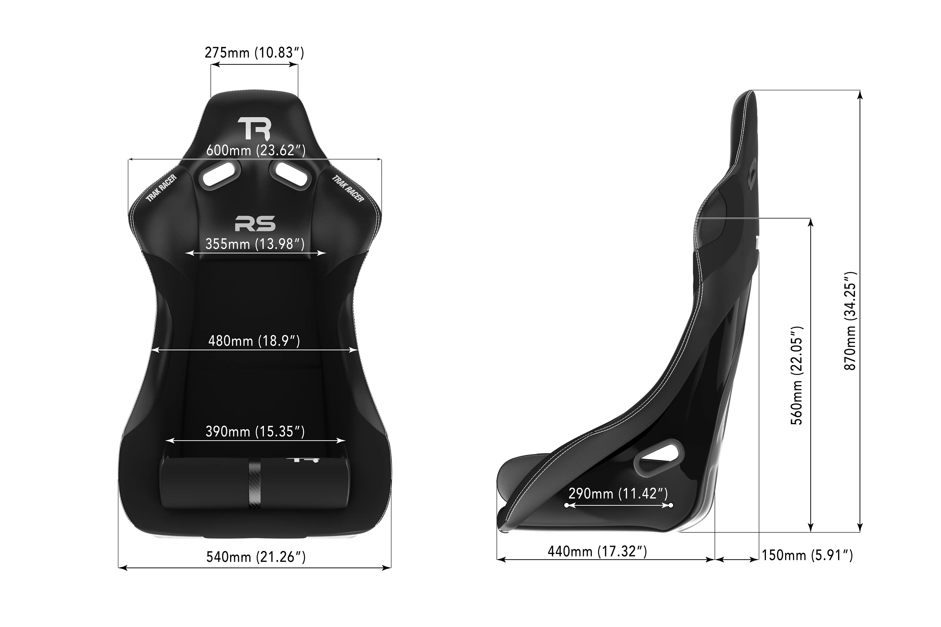 Trak Racer RS GT Rally Fibreglass Racing Seat