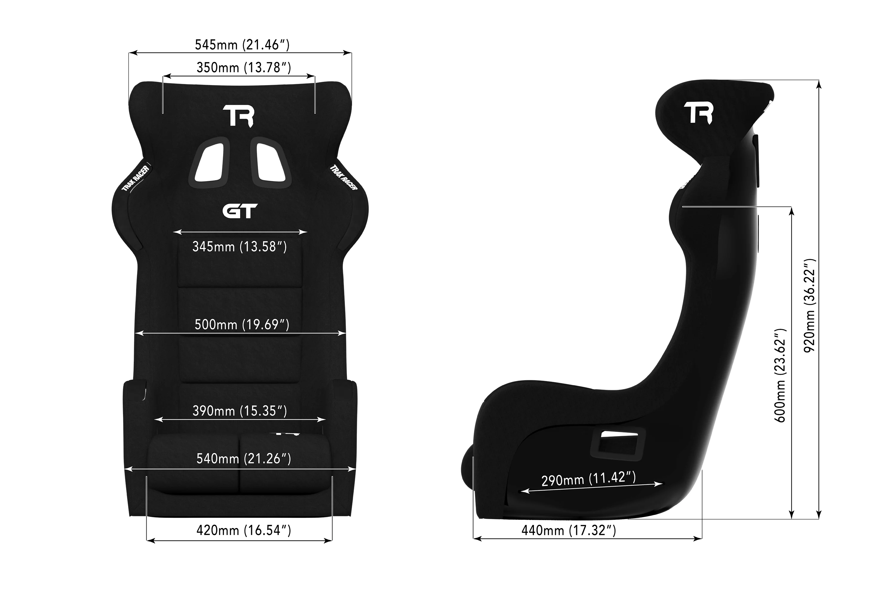 GT Pro Racing Bucket Seat - Fiberglass