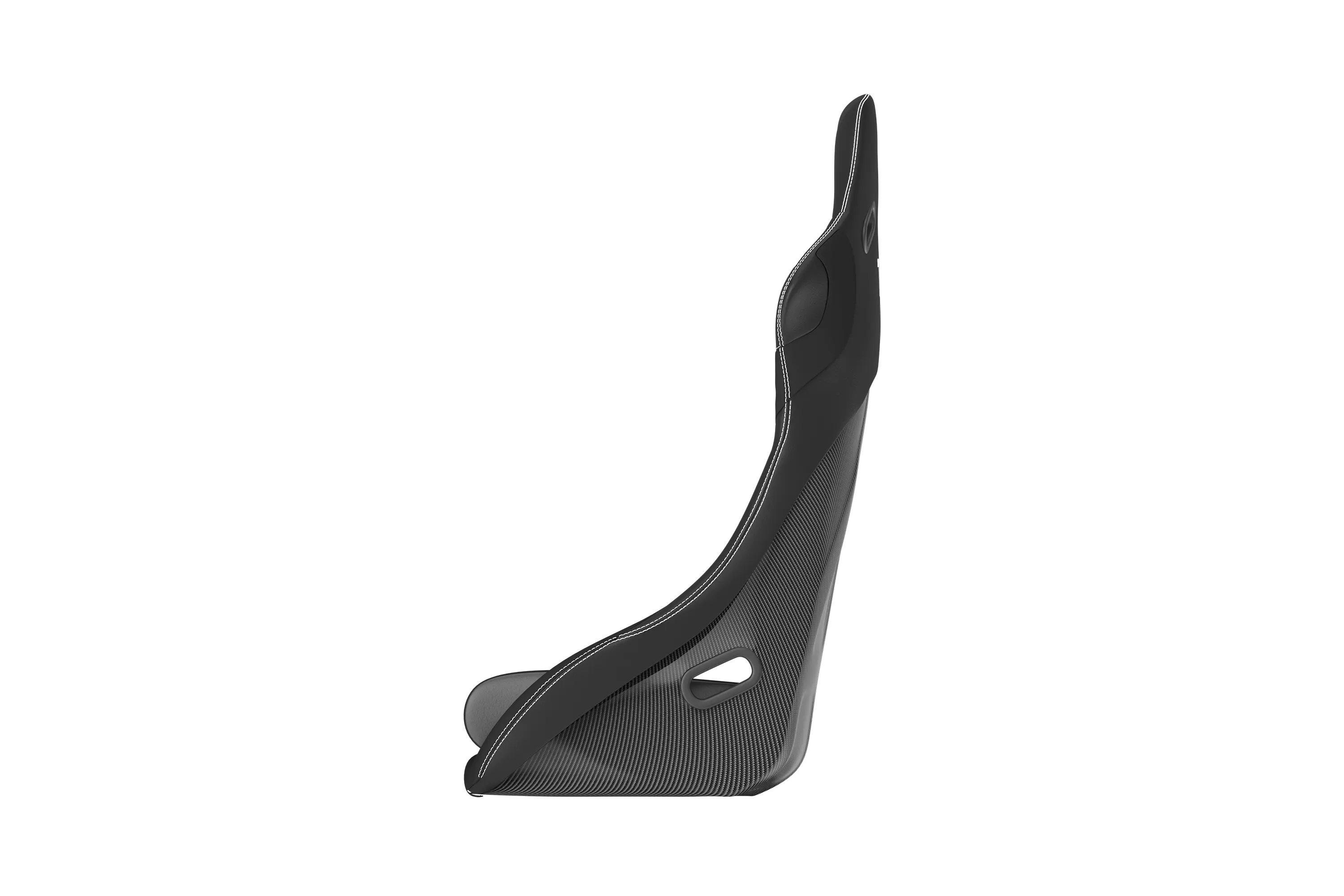 Trak Racer RS GT Rally Carbon Fibre Look Racing Seat, isometric view from the left