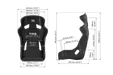 Trak Racer TR Series GT Racing Seat (Dry Carbon Fibre), additional product view