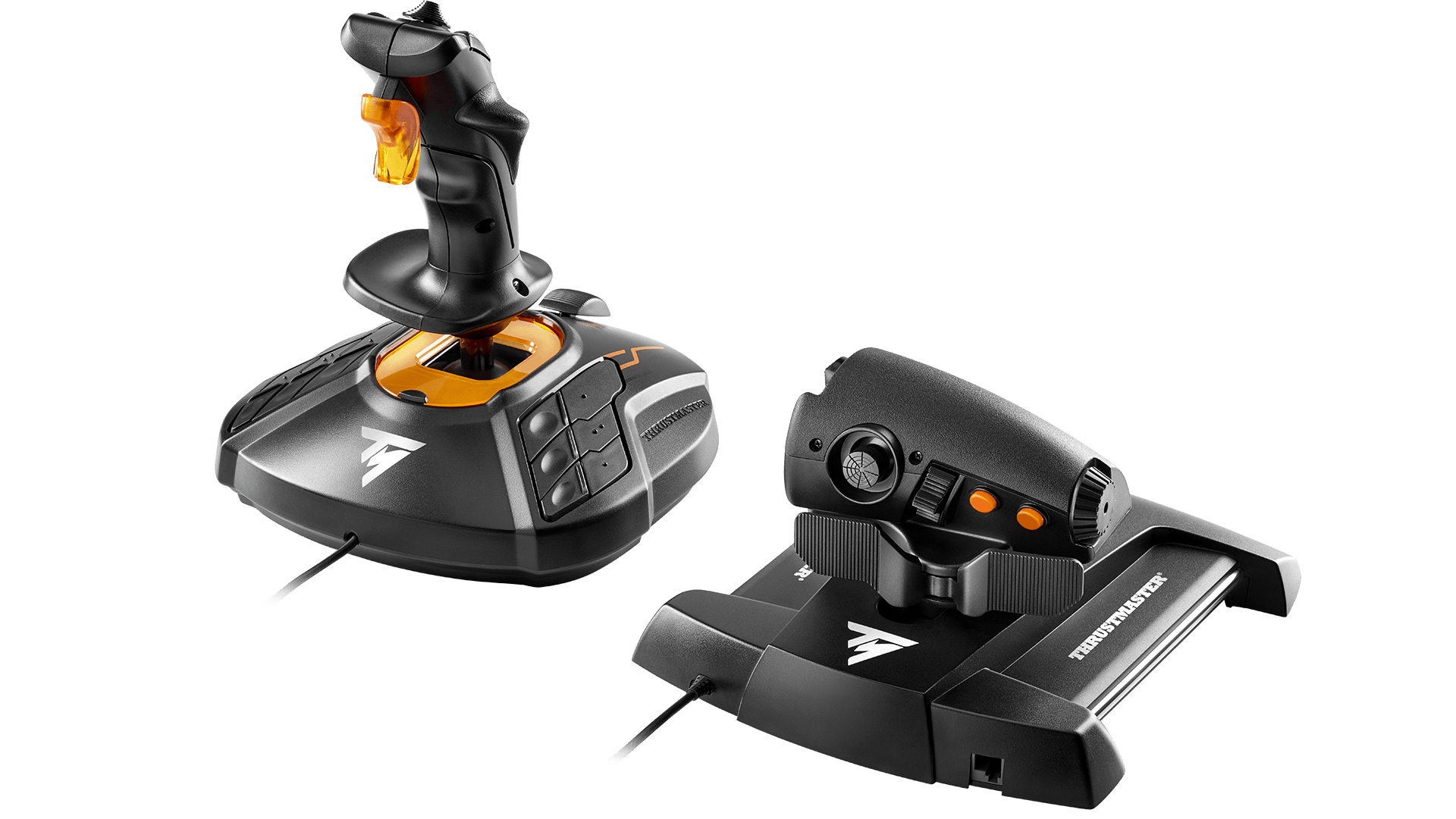 TWCS throttle and T.16000M FCS stick at an angle