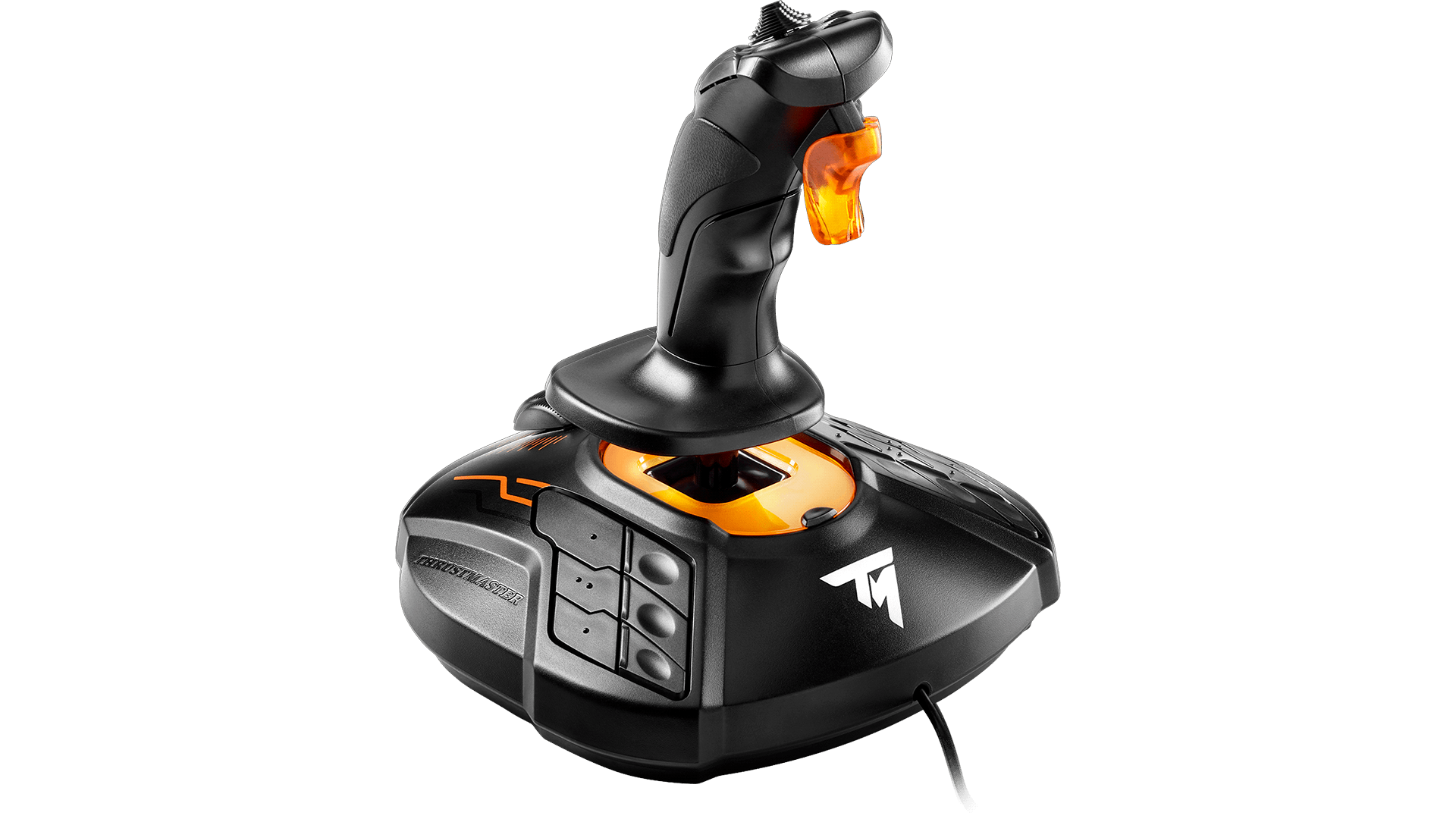 T.16000M FCS joystick side view with orange accents
