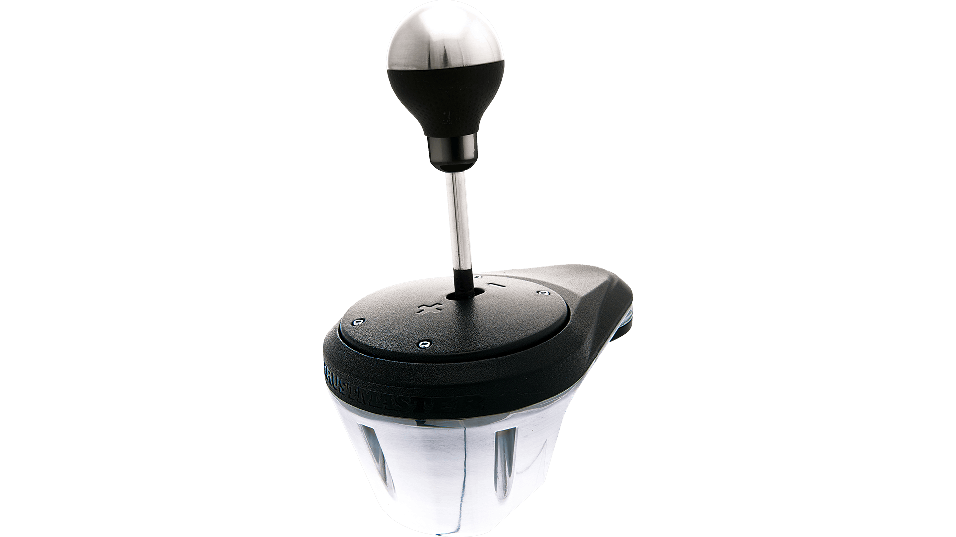 TH8A shifter front view with metal gear stick and knob