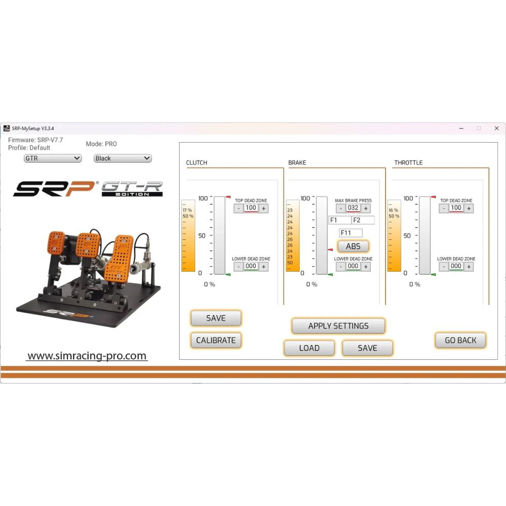 Sim Racing Pro SRP Formula-R Sim Racing Pedals (Black Edition)