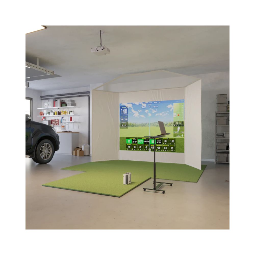 SkyTrak+ Retractable Golf Simulator Package