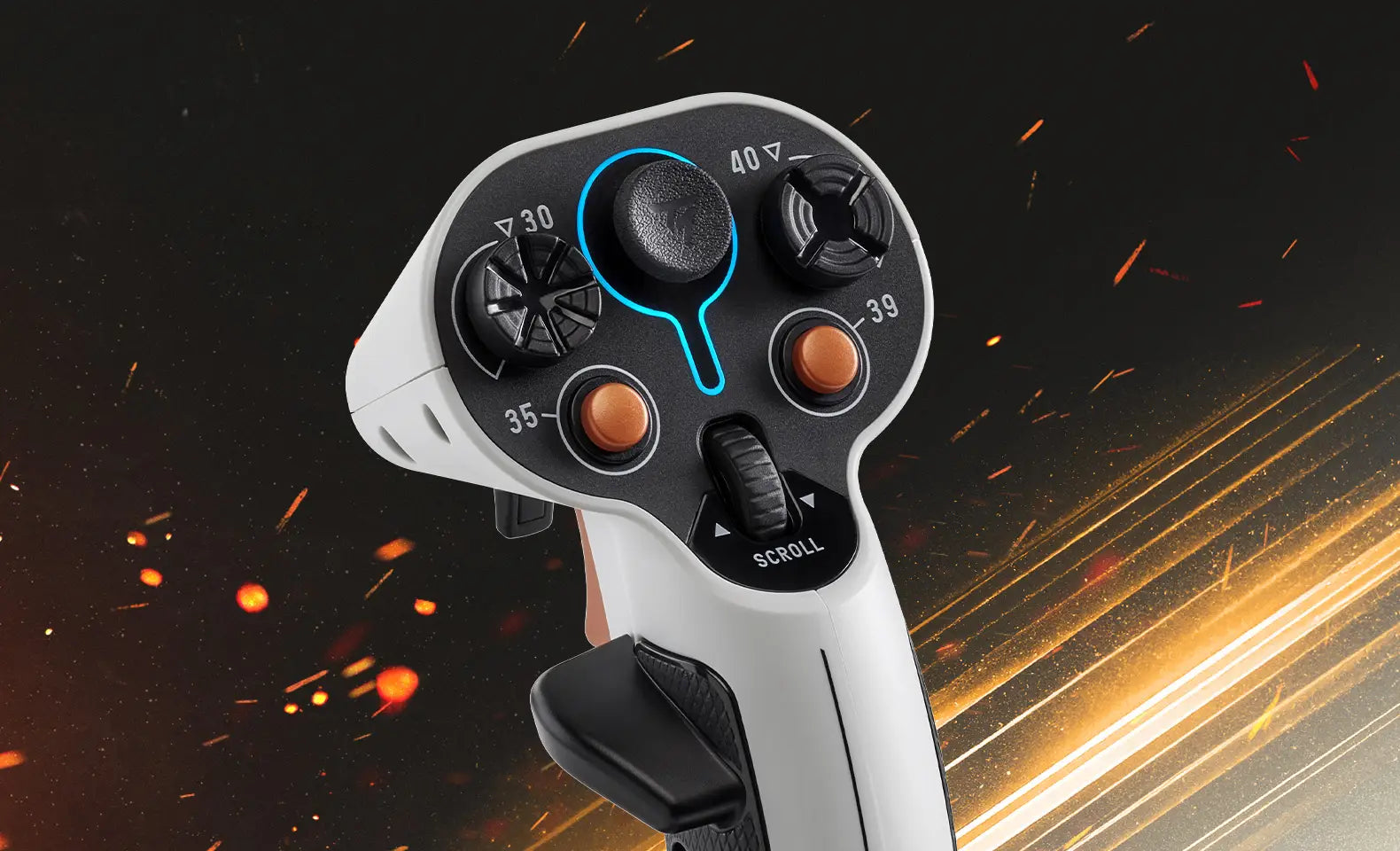 Close-up of the Sol-R grip controls