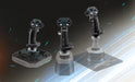 Sol-R 3 grip on three compatible Thrustmaster bases
