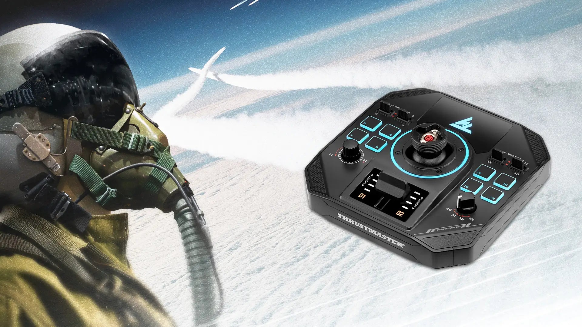 Pilot with the Sol-R 5 Base in a flight setup
