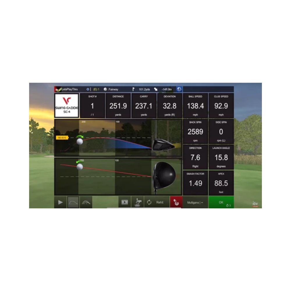 Swing Caddie SC4 Golf Training Simulator Package