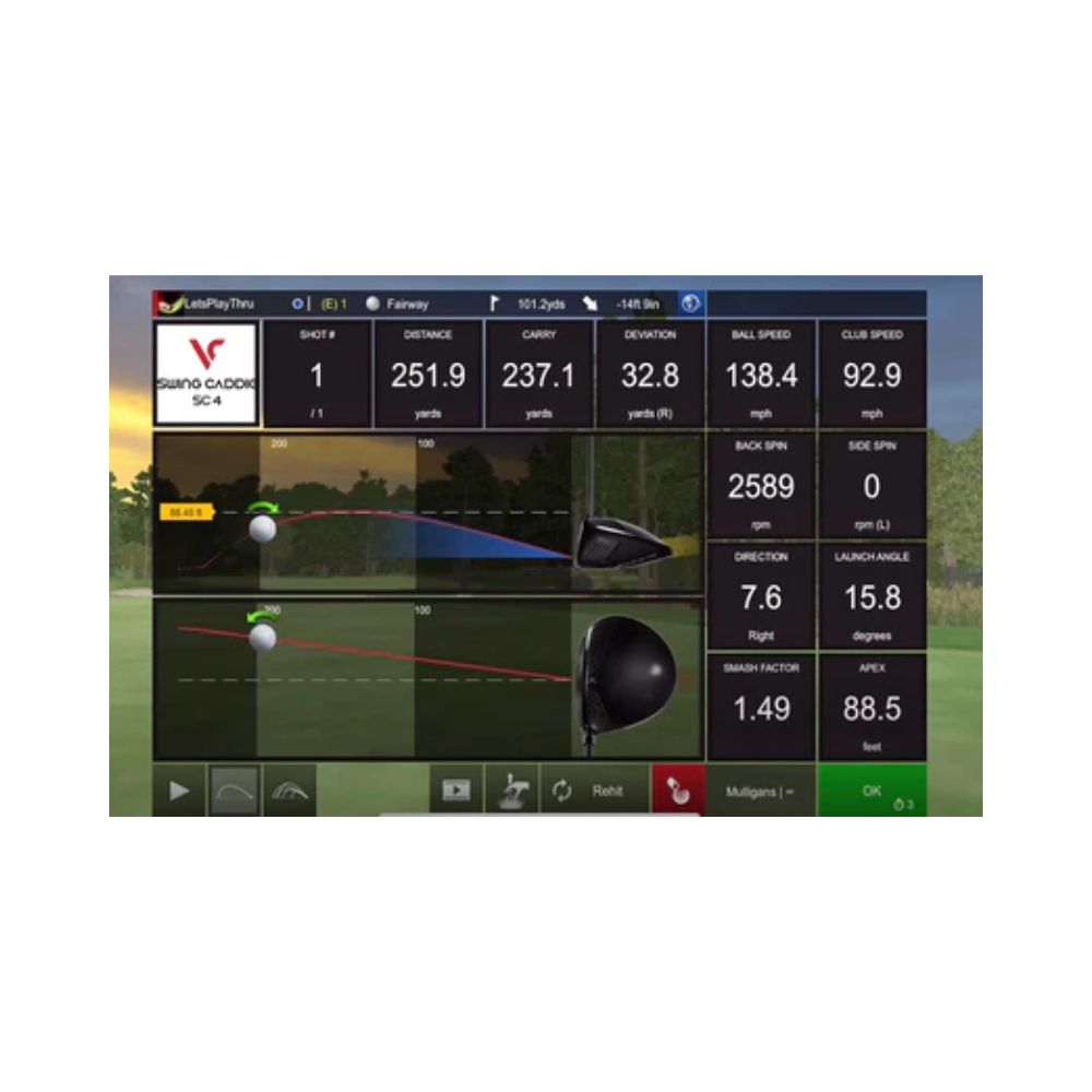 Swing Caddie SC4 Golf Training Simulator Package