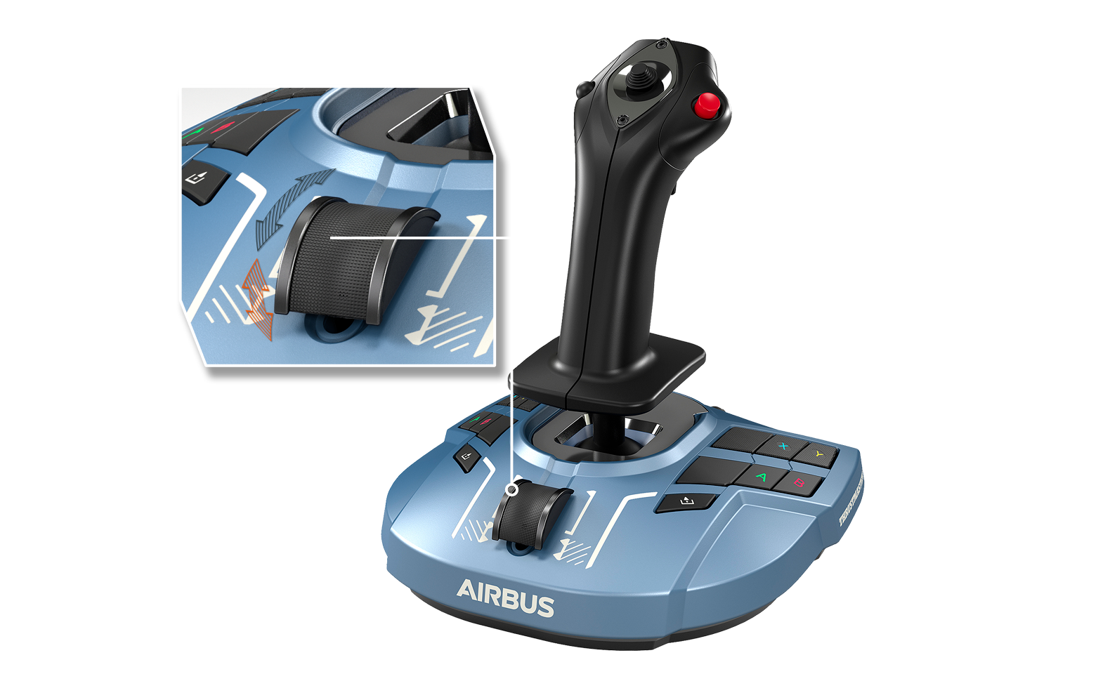 TCA Sidestick X with thrust reverser detail