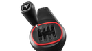 TH8S sport-style shift knob and metal lever close-up