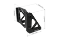 Trak Racer TR One Universal Mount for Asetek Wheelbases, dimensioned drawing with measurements