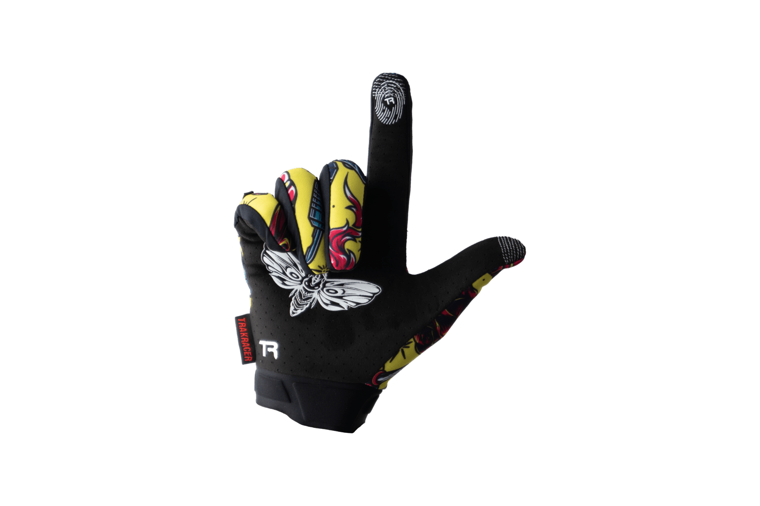 Trak Racer Sim Racing Gloves (Yellow), additional product view