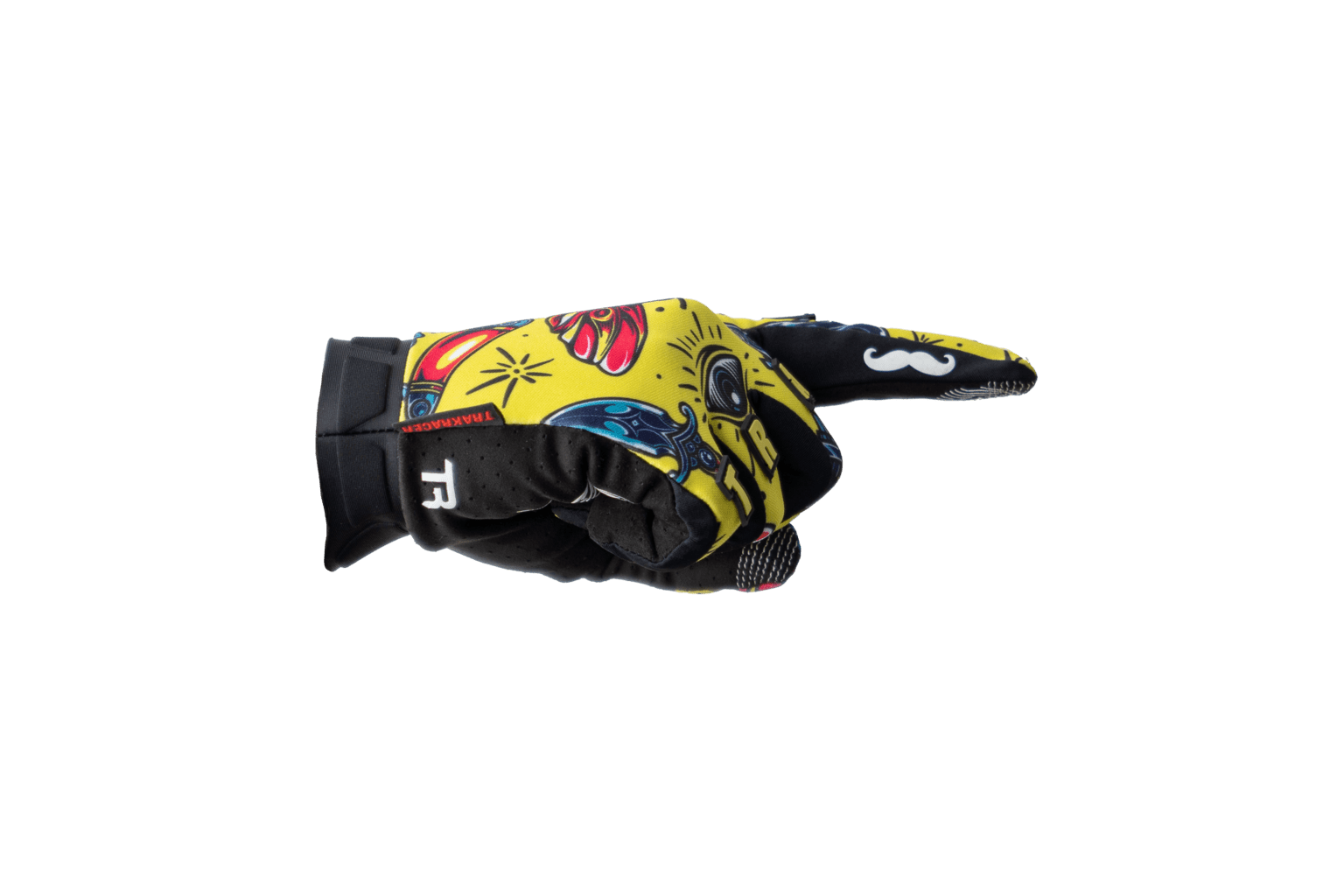 Trak Racer Sim Racing Gloves (Yellow), additional product view 2