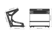 Trak Racer Universal Inverted Pedal Mount System, dimensioned drawing with measurements 2