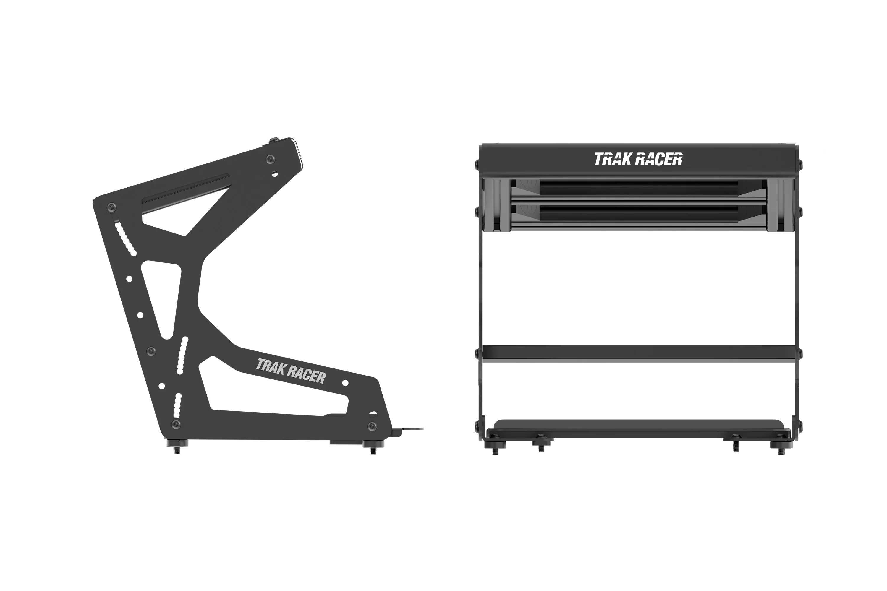 Trak Racer Universal Inverted Pedal Mount System, dimensioned drawing with measurements