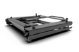 Trak Racer Quick-Adjust Pedal Slider System for RS6, TR8 Pro & FS3, rear three-quarter view from the right