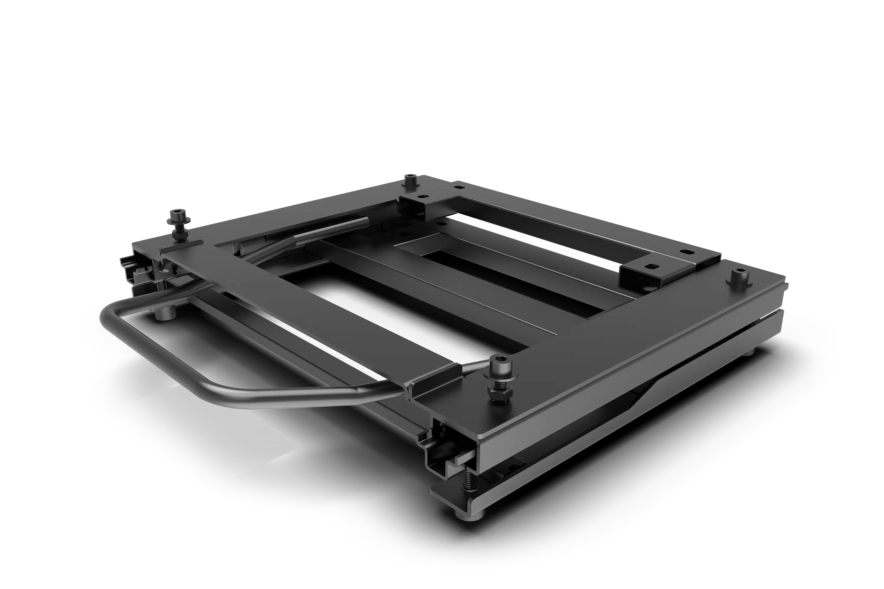 Trak Racer Quick-Adjust Pedal Slider System for RS6, TR8 Pro & FS3, front three-quarter view from the right 2