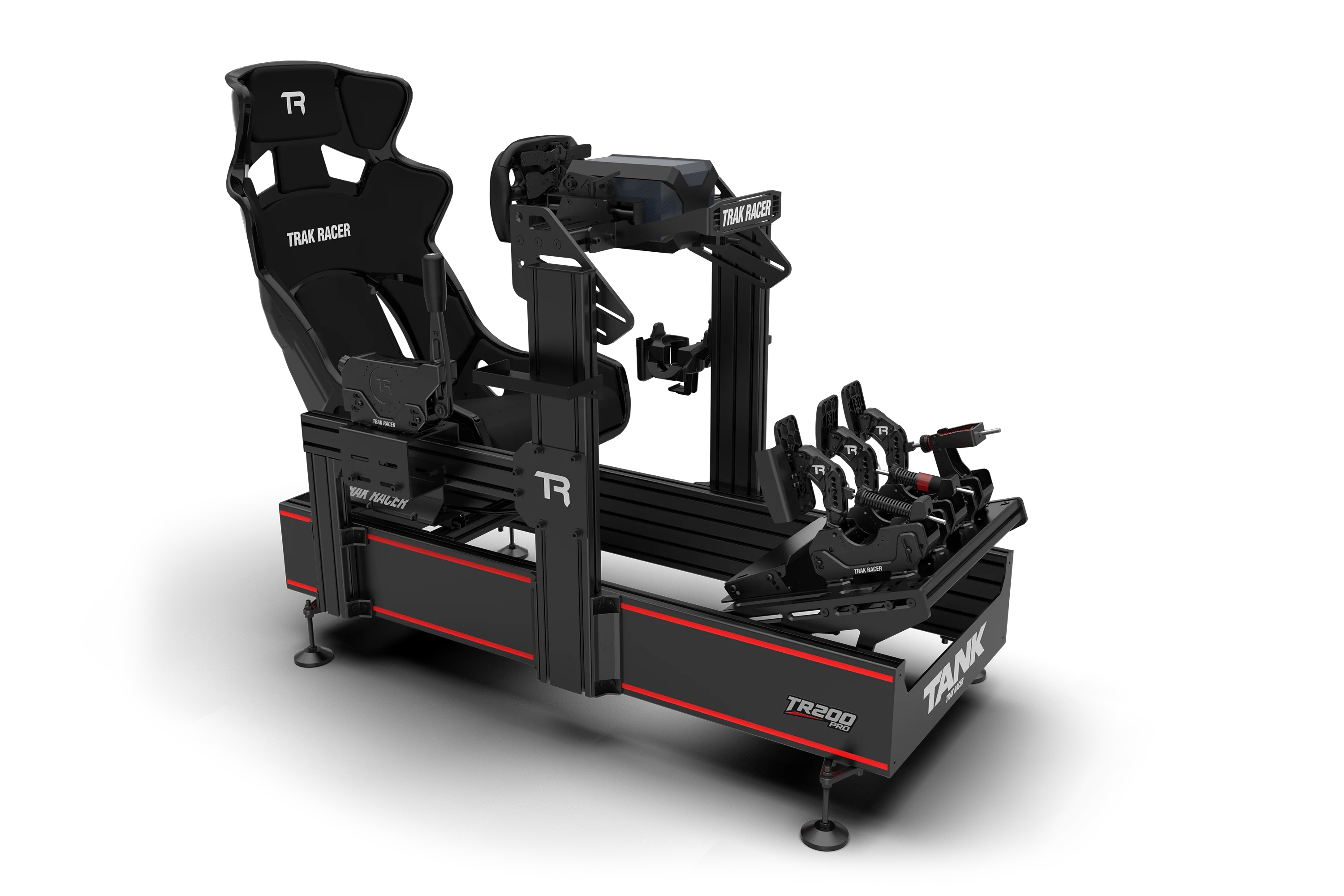 Trak Racer TR200 TANK Racing Simulator, top three-quarter view from the right