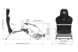 Trak Racer TR5 Racing Simulator, dimensioned drawing with measurements