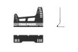 Trak Racer Oversized 18-Stage Adjustable Seat Bracket, feature graphic with callouts