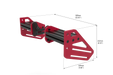 Trak Racer TR One V3 2-Way Wheel Side Mount Kit Simagic Evo Wheelbases, dimensioned drawing with measurements 2
