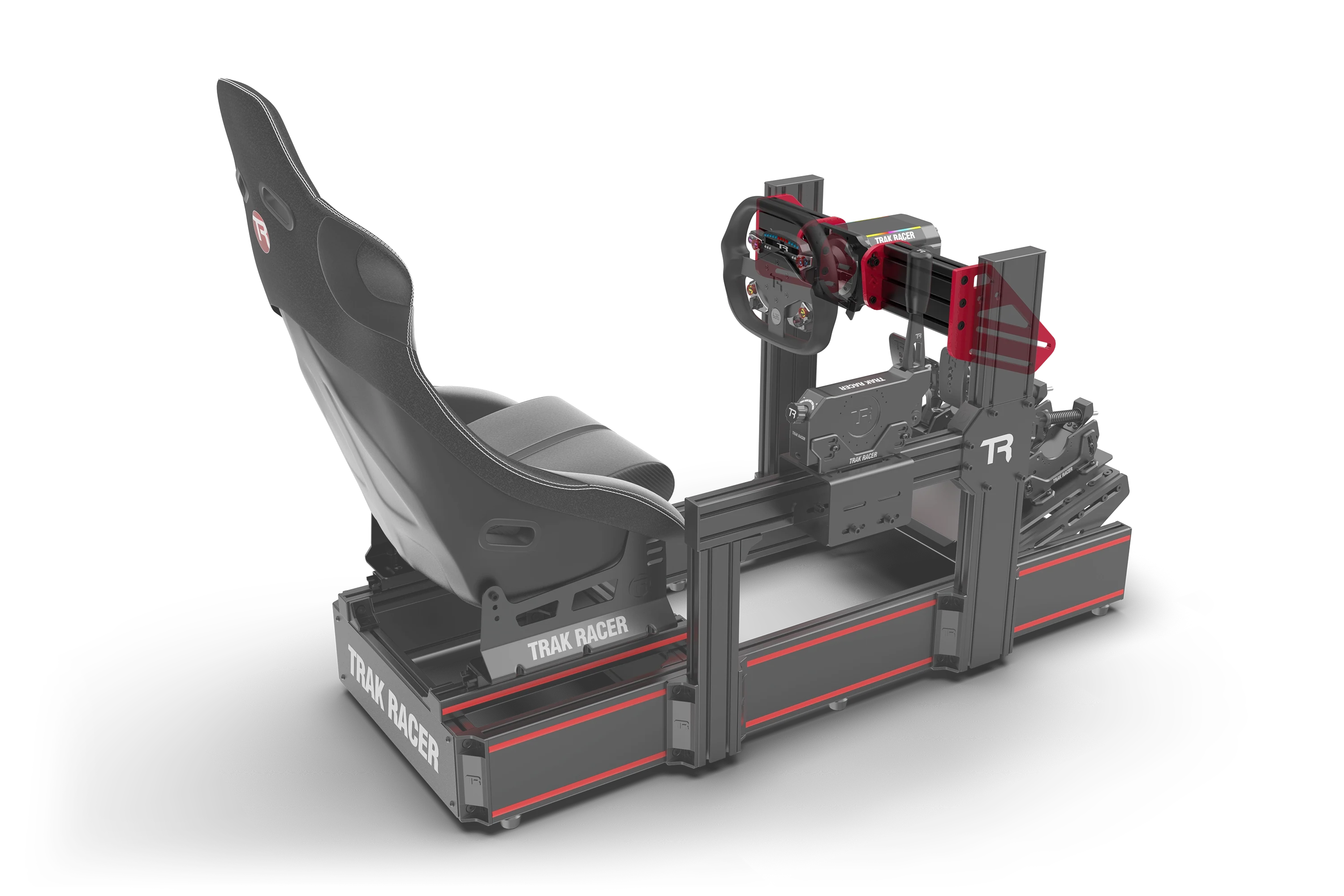 Trak Racer TR One V3 2-Way Wheel Mount for Asetek Wheelbases, rear three-quarter view from the right 2