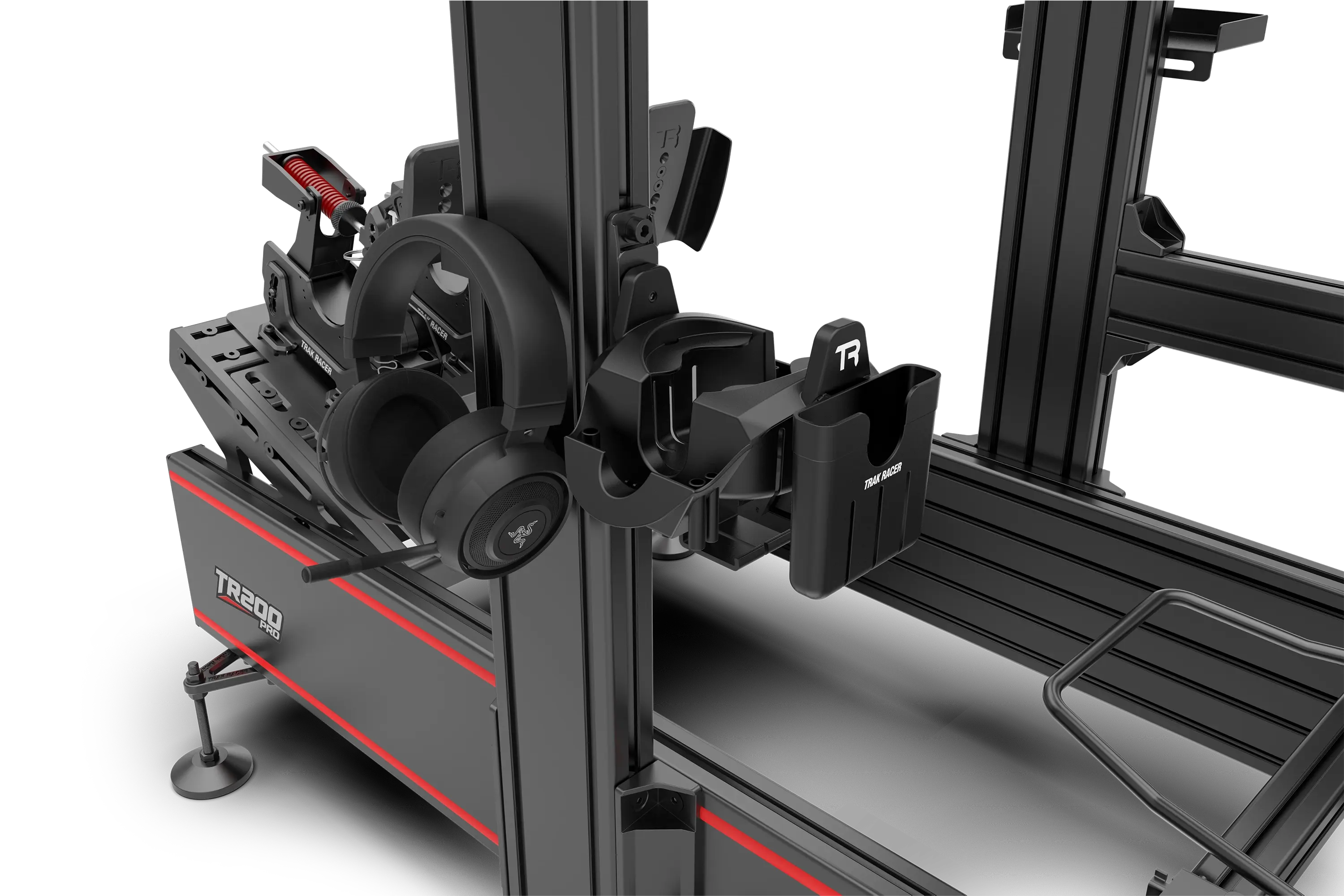 Trak Racer Universal Accessory Holder Mount, front three-quarter view from the left