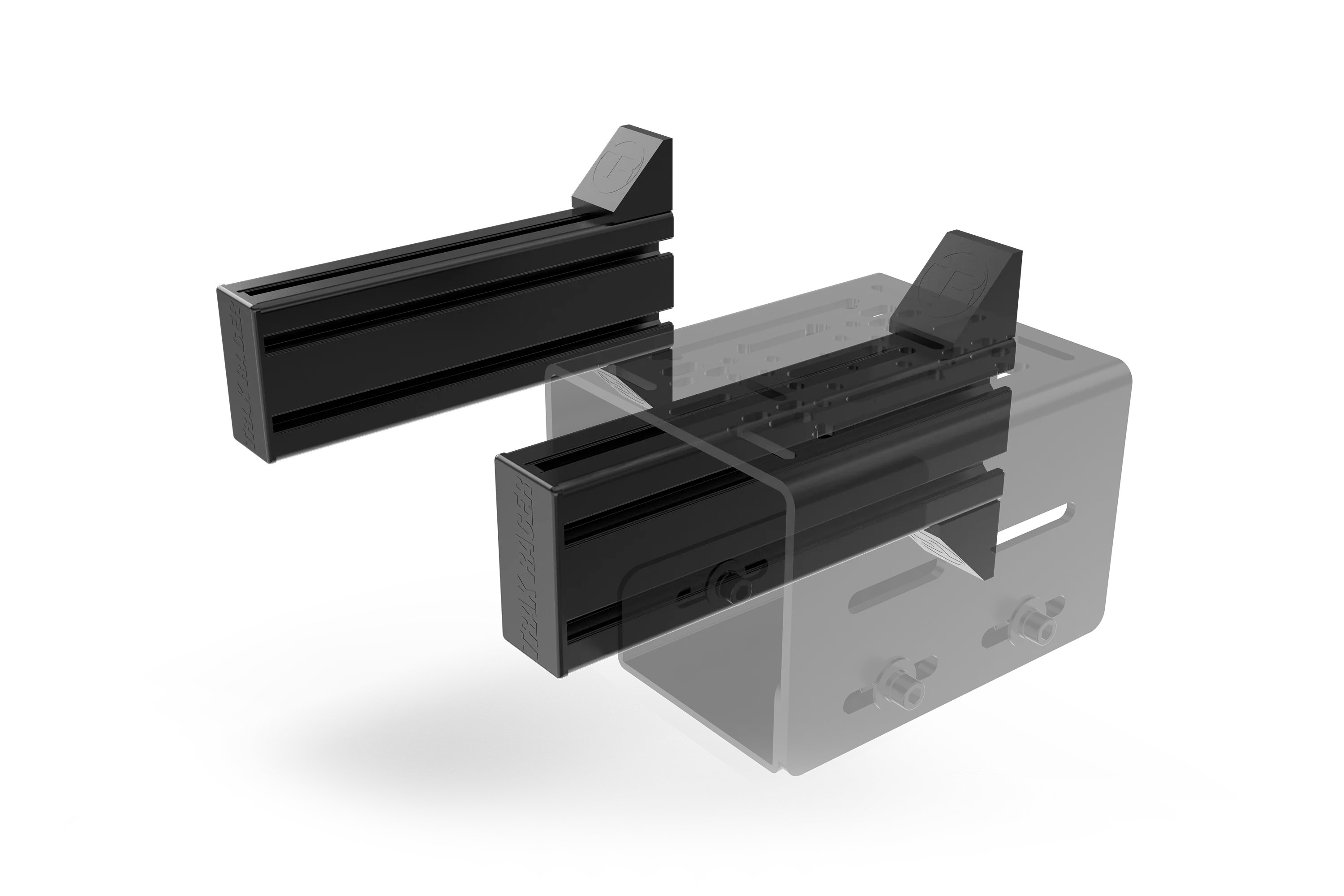 Trak Racer Universal Side Mount Supports - 240mm (Set of 2), fitted to a Trak Racer cockpit 2