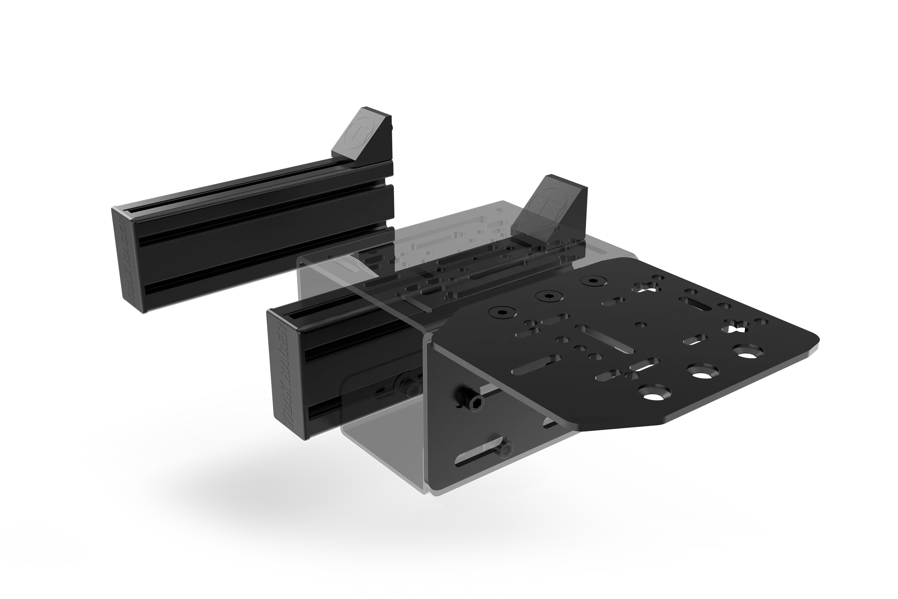 Trak Racer Universal Side Mount Supports - 240mm (Set of 2), fitted to a Trak Racer cockpit 4