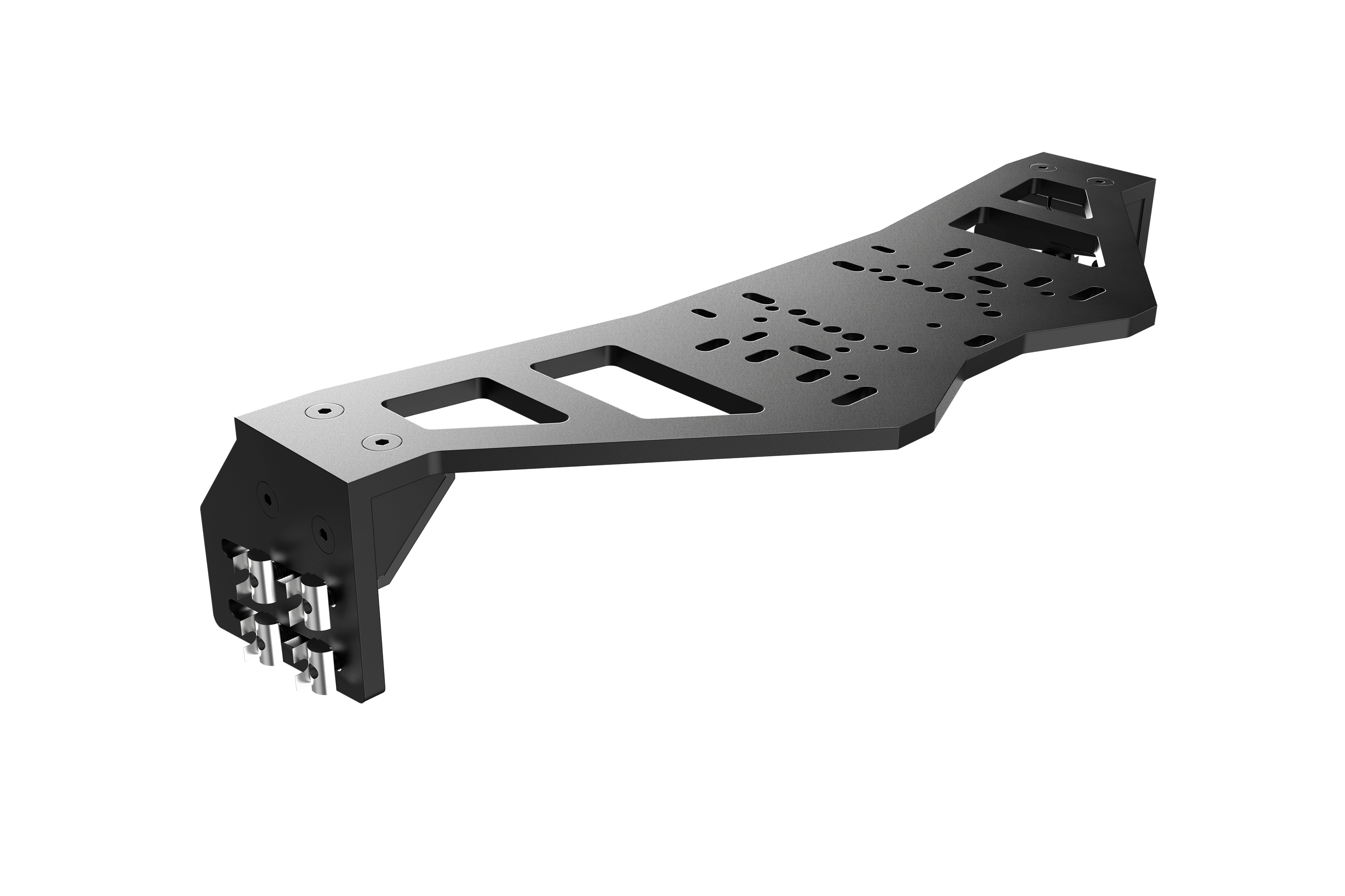 Trak Racer Universal Wheelbase Plate Deck, feature graphic with callouts