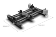 Trak Racer TR Move Motion Platform Base (for 2 or 4 D-BOX Actuators), dimensioned drawing with measurements