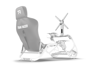 Trak Racer Cockpit-Mounted Single Monitor Stand for TR5, shown at a three-quarter angle
