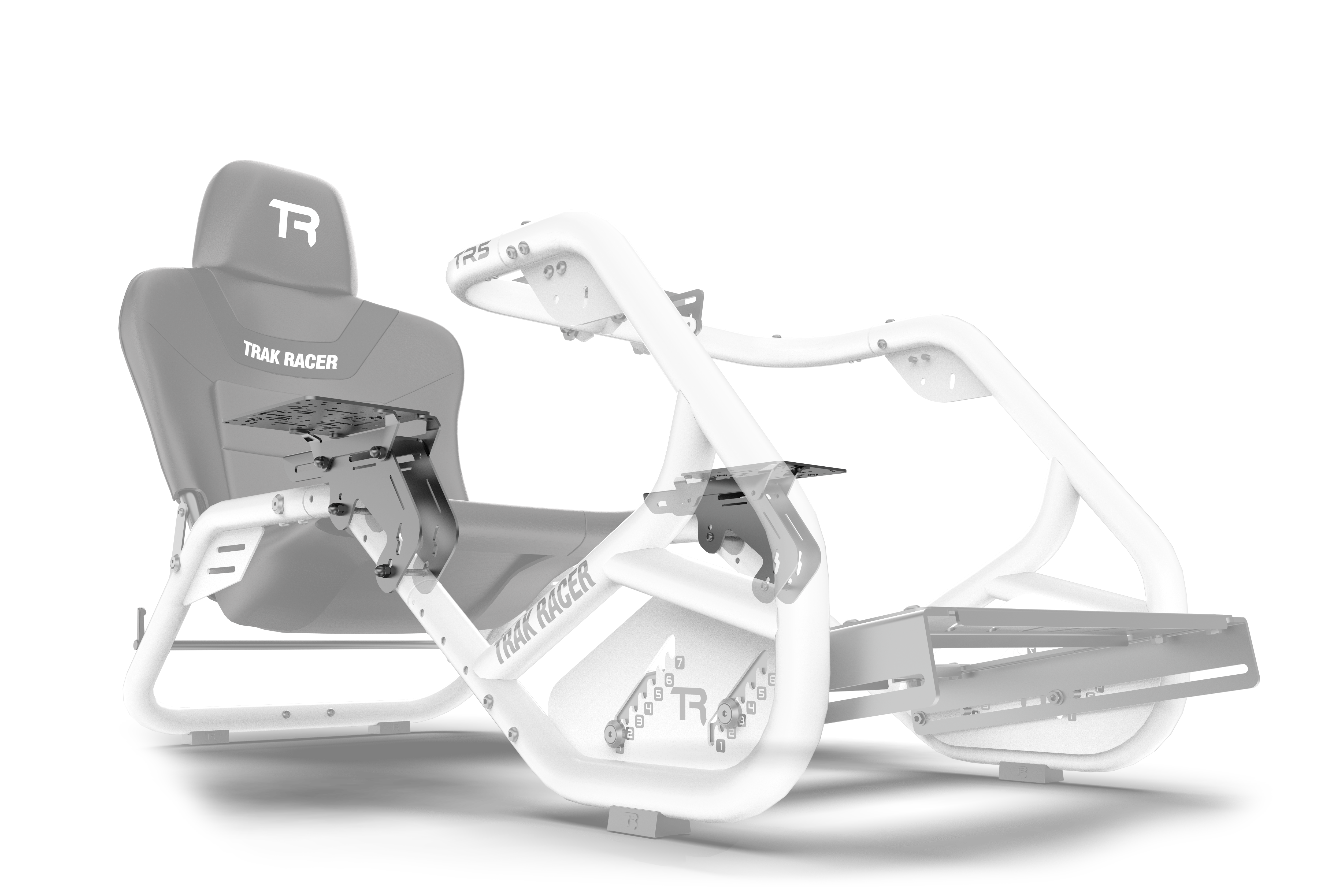 Trak Racer Left/Right HOTAS Flight Sim Mounts for TR5, angled hero view