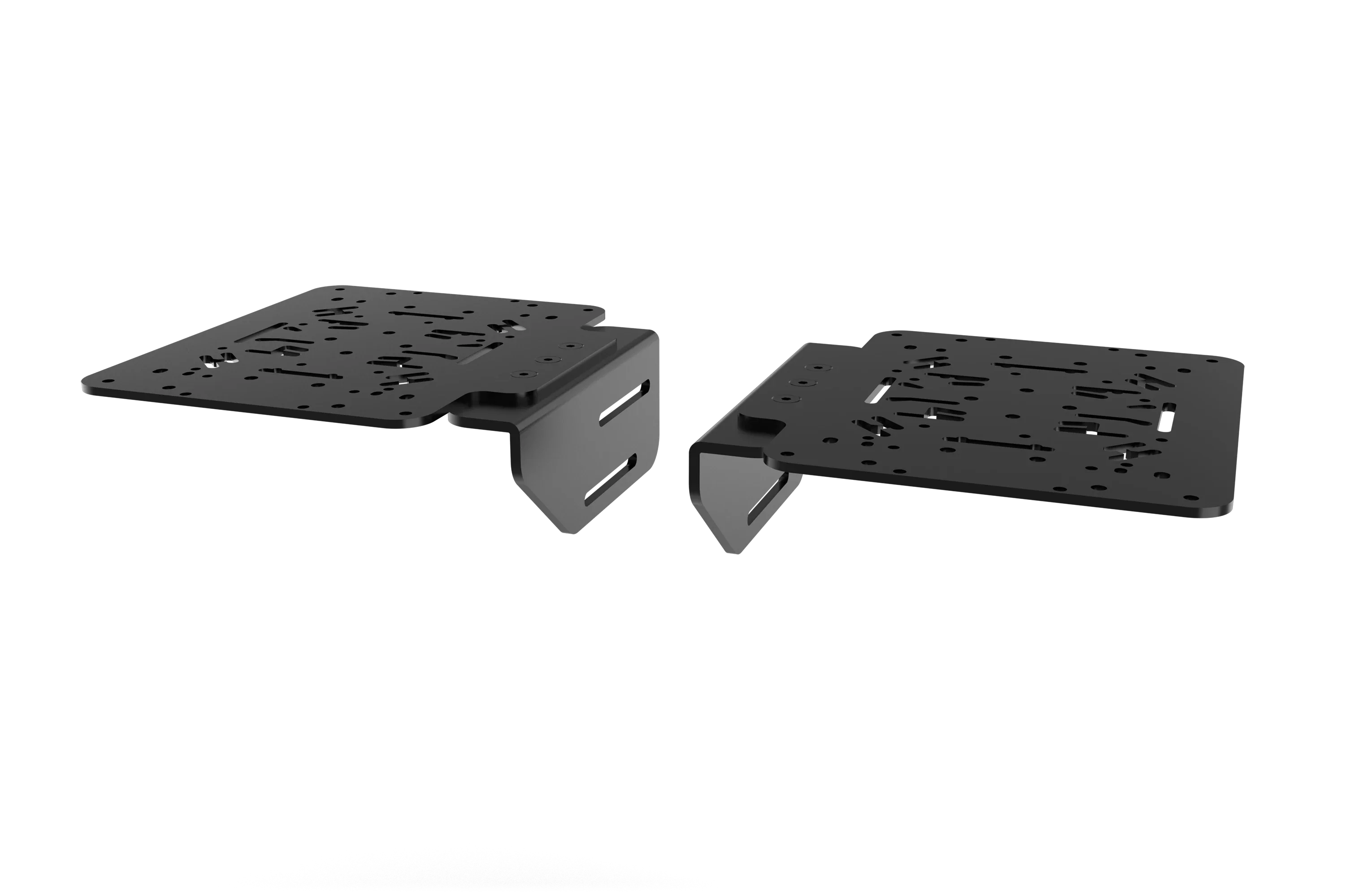 Trak Racer Left/Right HOTAS Flight Sim Mounts for FS3, rear three-quarter view from the right