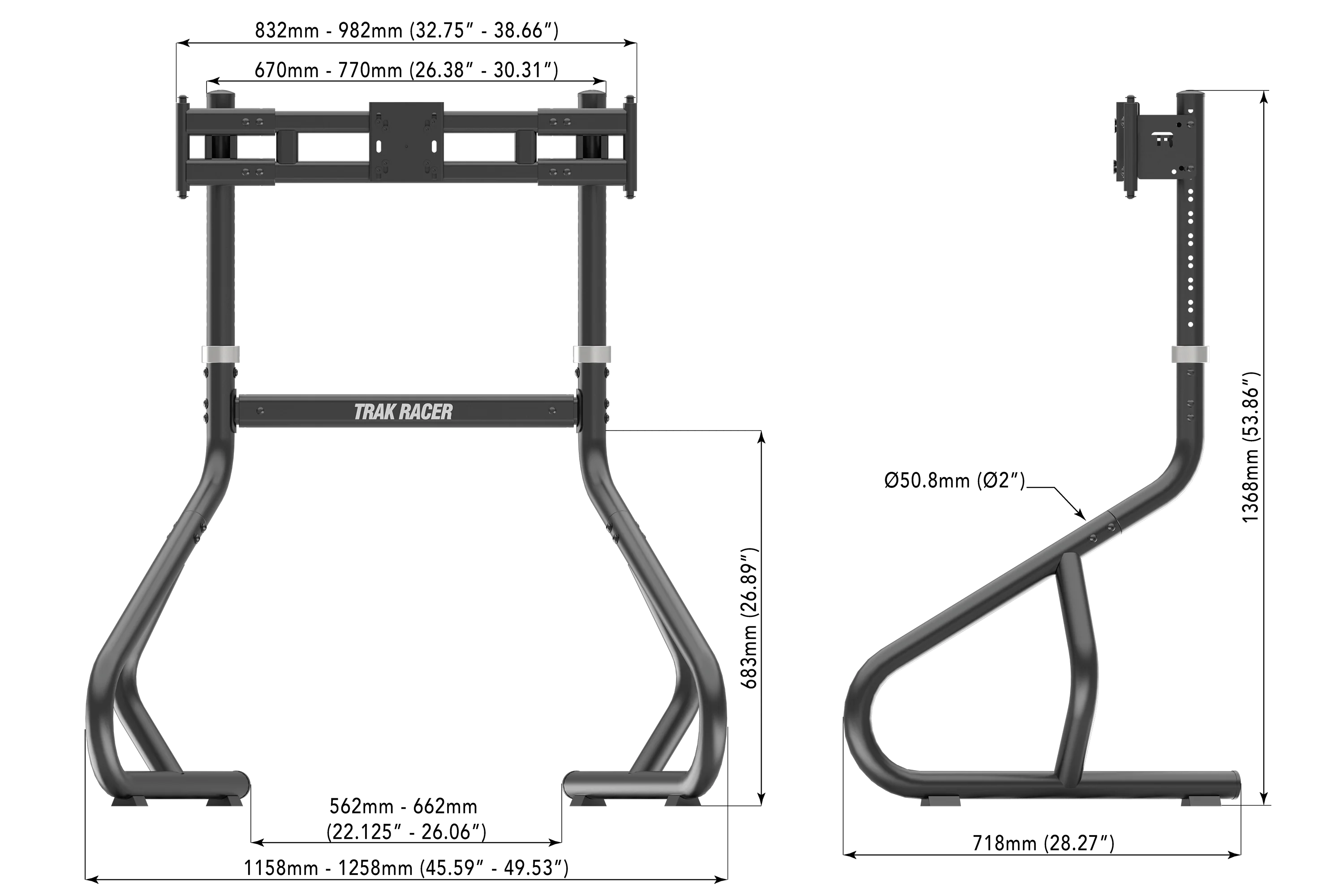 Trak Racer Freestanding Single Monitor Stand