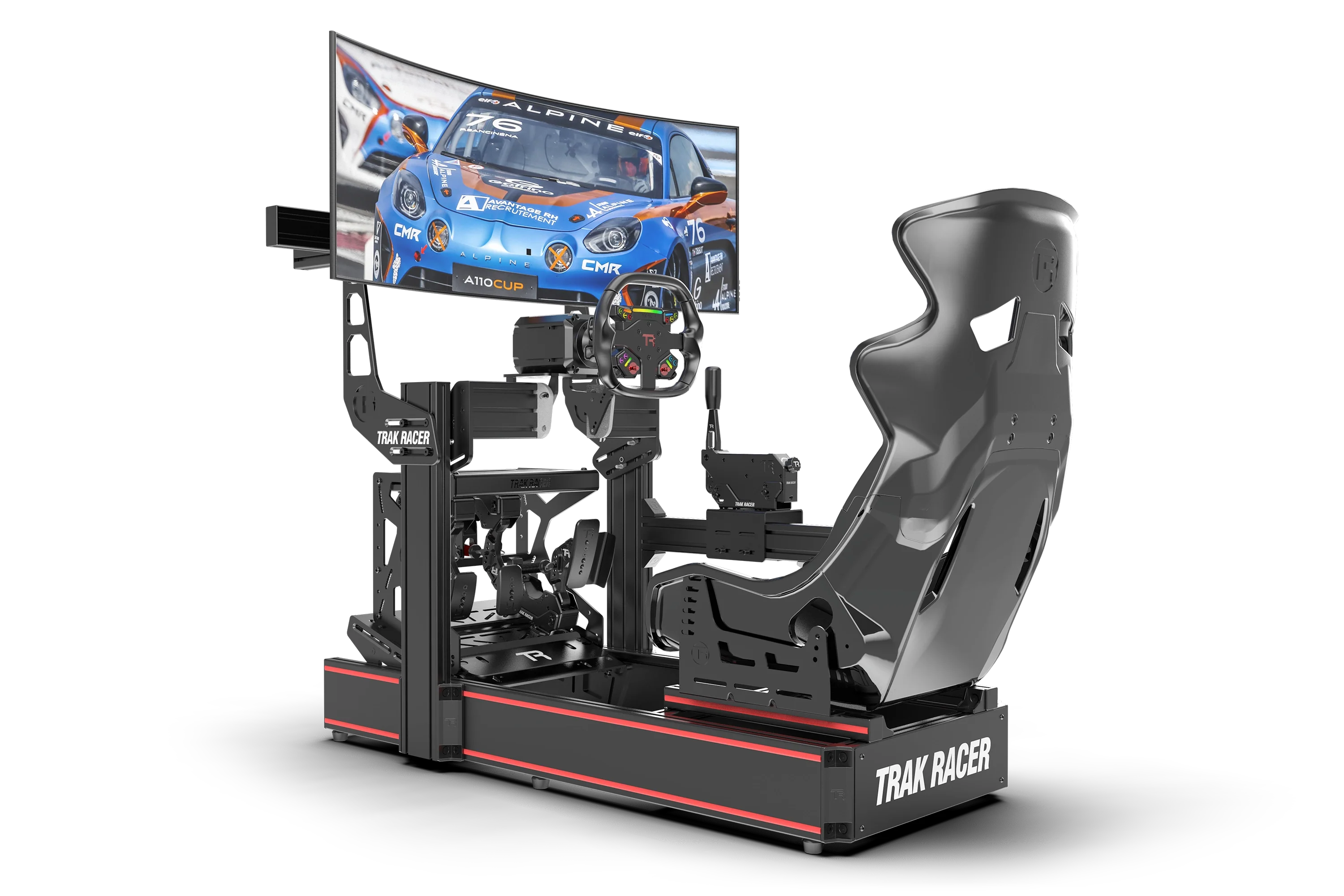 Trak Racer Universal Inverted Pedal Mount System, rear three-quarter view from the left