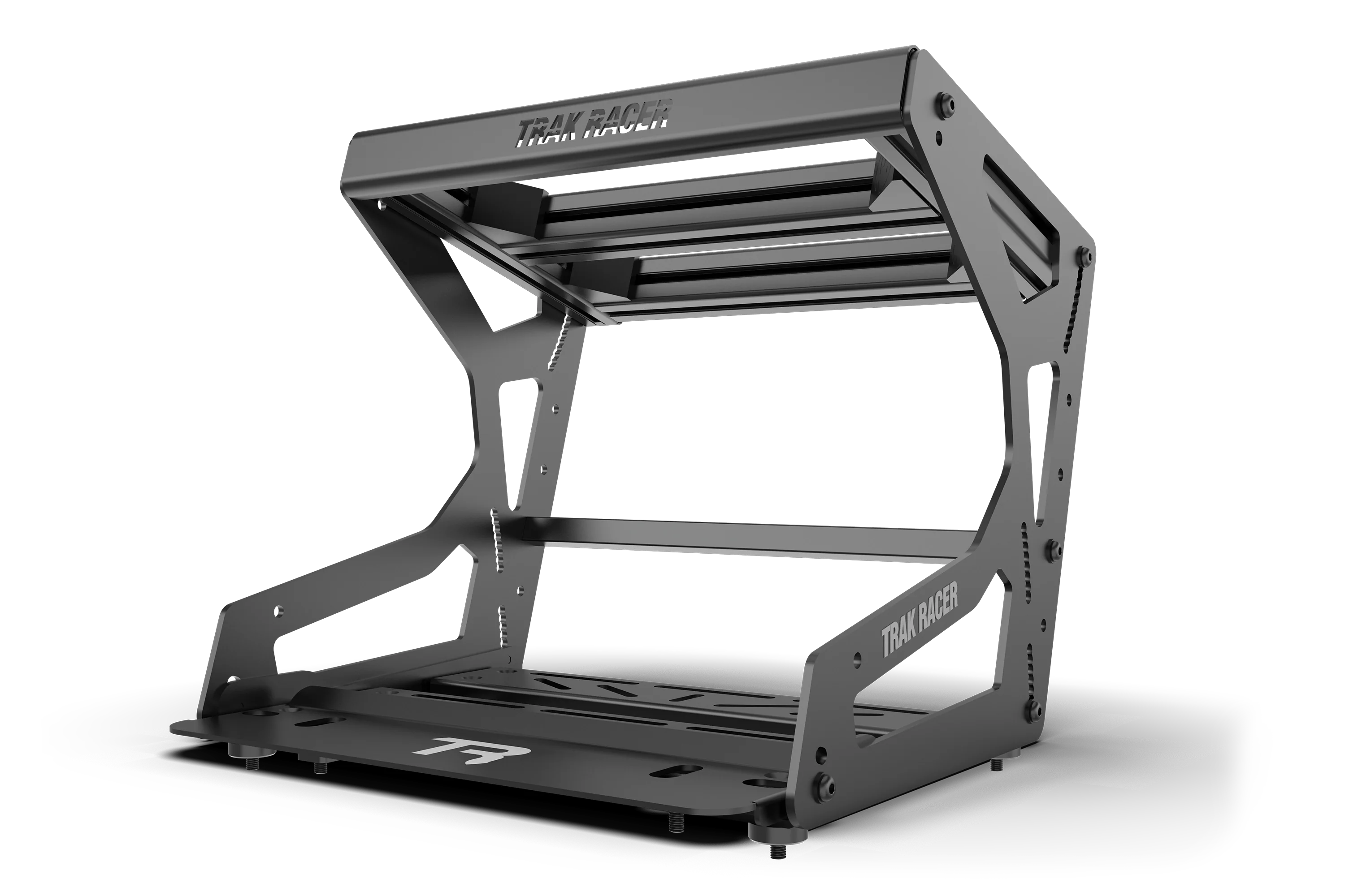 Trak Racer Universal Inverted Pedal Mount System, front three-quarter view from the left 2